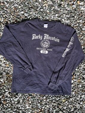 Vintage Rocky Mountain National Park Long Sleeve Tee XL Faded Distressed